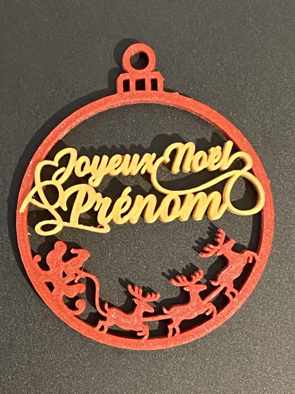 décoration de noël aux couleurs et à l'inscription personnalisables